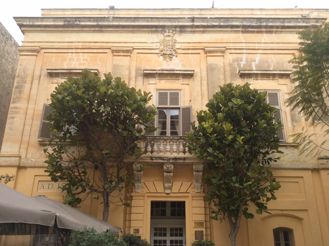 The limestone facade of The Xara Palace in Mdina